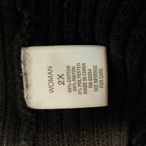 Dressbarn Mock Neck Zipper Cardigan- 2x - Picture 8 of 10